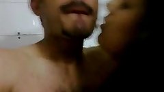 indian gf hot kiss in bathroom